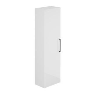 An Image of Bathstore Hartley Tall Bathroom Storage Unit - Gloss White
