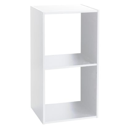 An Image of Mix and Modul Cube Organiser 2 Shelf Unit Natural