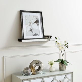 An Image of Mirrored Picture Shelf Black
