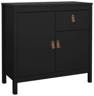 An Image of Tvilum Madrid 2 Door 1 Drawer Sideboard - Black