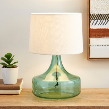 An Image of Kunal Glass Table Lamp Smoke