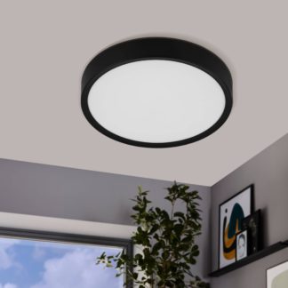 An Image of EGLO Musurita LED Ceiling Light Black