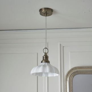 An Image of Ashwell Traditional Dimmable Bathroom Pendant Light White
