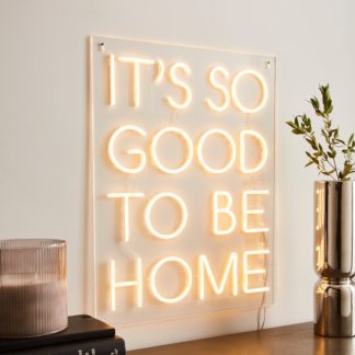 An Image of Good To Be Home Neon Sign Clear