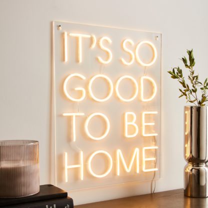 21c237491c8e902376f4195f74a2ccfda298b28322d95220368a2b3961b37746.jpg An Image of Good To Be Home Neon Sign Clear