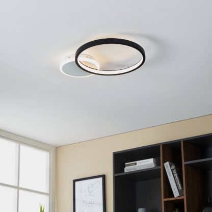 An Image of EGLO Gafares LED Flush Ceiling Light Gold