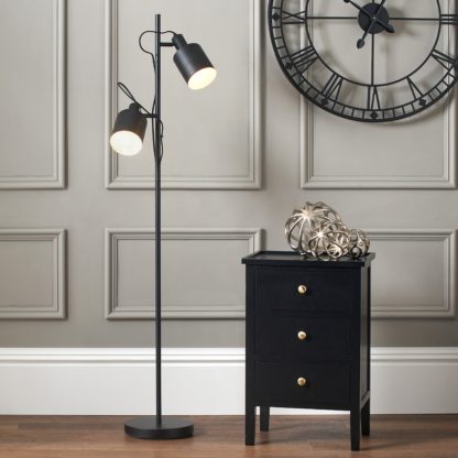 An Image of Aaron Task Floor Lamp Black