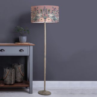 An Image of Solensis Floor Lamp with Ahura Shade Ahura Mauve Purple