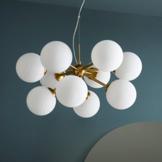 An Image of Swirl 10 Light Dimmable Ceiling Light White