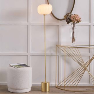 An Image of Bella Squoval Floor Lamp Gold