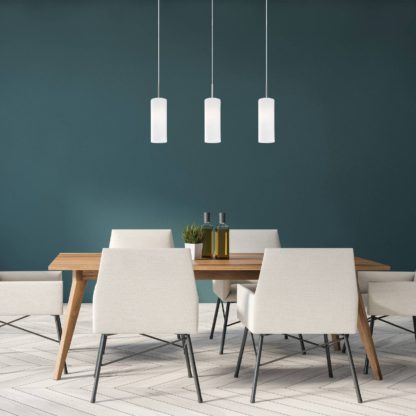 An Image of EGLO Troy Pendant Light Satin Nickel