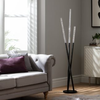 An Image of Habitat LED Bubble Floor Lamp - Black