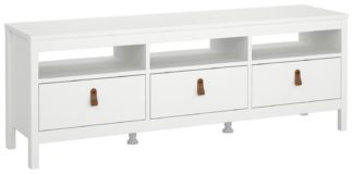 An Image of Tvilum Madrid 3 Drawer TV Unit - White