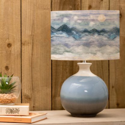 An Image of Neso Table Lamp with Arizona Shade Blue