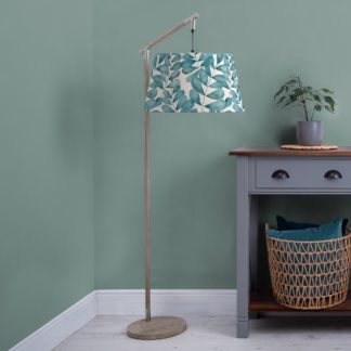 An Image of Quintus Floor Lamp with Rowan Shade Rowan Aqua Blue