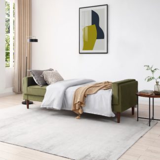 An Image of Brady Velvet Sofa Bed Olive (Green)