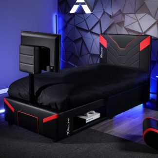 An Image of X Rocker Cerberus Twist TV Single Gaming Bed Black