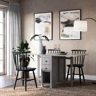 An Image of Lynton Extendable Dropleaf Dining Table Grey