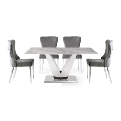 An Image of Indus Valley Metro Dining Table Off-White