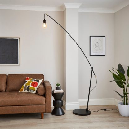 An Image of Arc Metal Floor Lamp Base Black