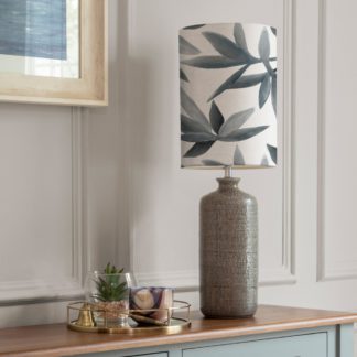 An Image of Inopia Table Lamp with Silverwood Shade Silverwood Blue Grey