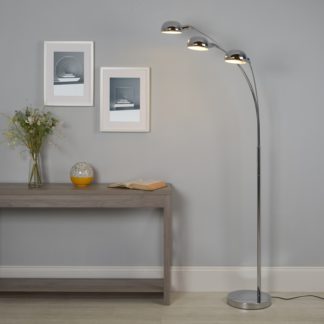 An Image of 3 Light Floor Lamp - Chrome