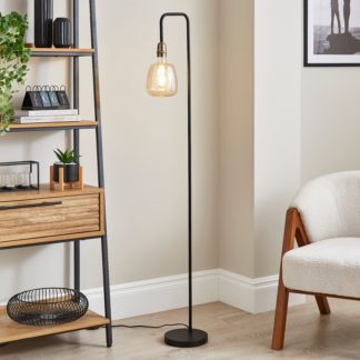 An Image of Augustus Exposed Bulb Floor Lamp Amber