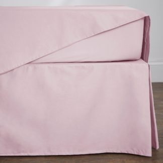 An Image of Pure Cotton Plain Dye Pleated Valance Baby Pink