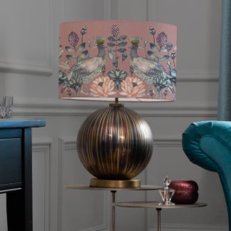 An Image of Belina Table Lamp with Ahura Shade Ahura Mauve Purple