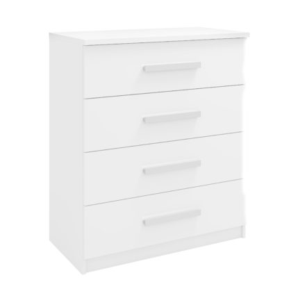 An Image of Moritz 4 Drawer Chest, White White