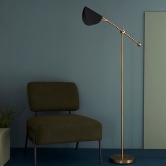An Image of Aquila Metal Adjustable Floor Lamp Gold