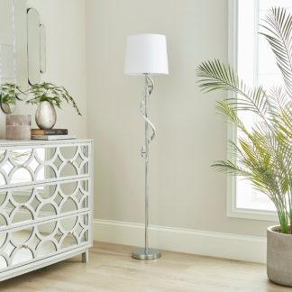 An Image of Palais 2 Light Metal Floor Lamp Chrome