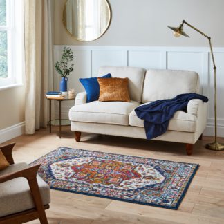 An Image of Traditional Brights Rug Blue