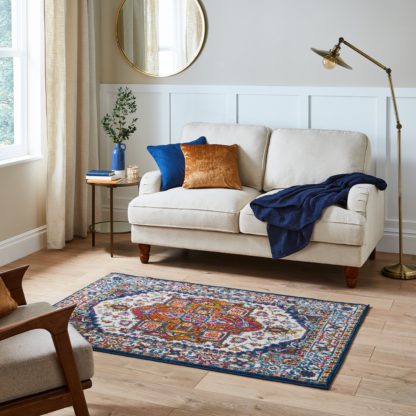 An Image of Traditional Brights Rug Blue