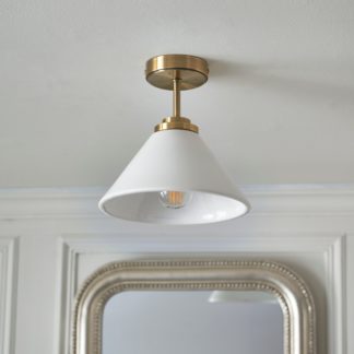 An Image of Celcy Bathroom Flush Ceiling Light White