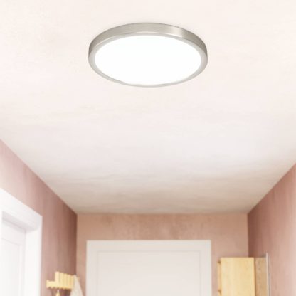 An Image of EGLO Fueva 5 LED Circular Surface-Mounted Light Black