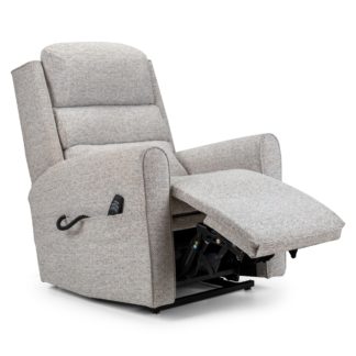 An Image of Balmoral Premier Plus Rise and Recline Chair Chenille Pebble