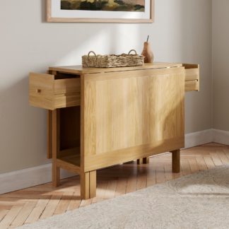 An Image of Clifford 2-4 Seater Drop Leaf Dining Table, Oak Oak