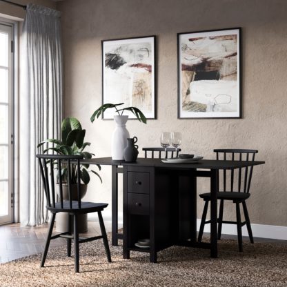 An Image of Lynton Extendable Dropleaf Dining Table Grey