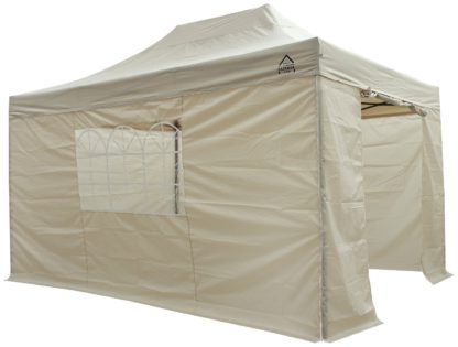 An Image of All Seasons 3m x 4.5m Garden Pop Up Gazebo - Beige