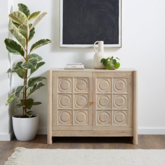 An Image of Theodore Small Sideboard Whitewashed Wood