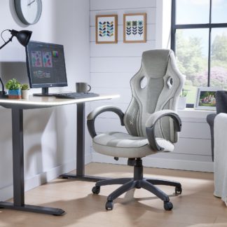 An Image of X Rocker Maverick Office Fabric Chair Taupe