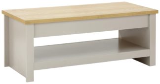 An Image of GFW Lancaster Lift Up Coffee Table - Grey