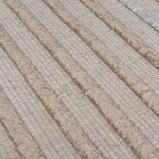 An Image of PractiRug Fletcher Stripe Washable Runner Fletcher Stripe Natural