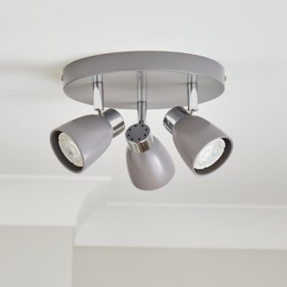 An Image of Alto Round 3 Light Dimmable Spotlight Grey