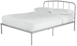An Image of Argos Home Freja Double Metal Bed Frame - Silver