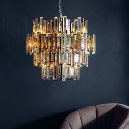 An Image of Vogue Dante 15 Light Chandelier Chrome