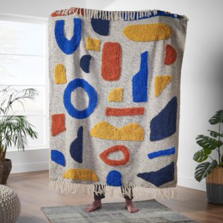 An Image of Tufted Brights Geo Throw 130cm x 170cm MultiColoured