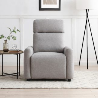 An Image of Riley Faux Wool Recliner Chair, Grey Grey
