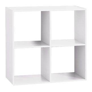 An Image of Mix and Modul Cube Organiser 4 Shelf Unit White